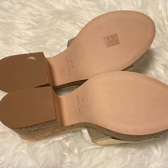 Kate Spade Gold Ibiza Women's Platform Sandals - Picture 6 of 7